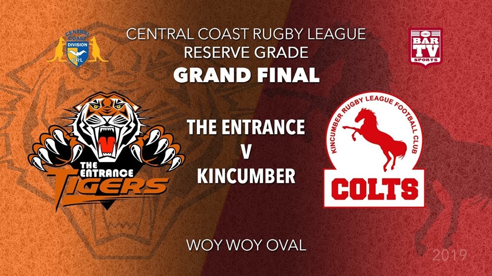 CCRL Grand Final - Reserve - The Entrance Tigers v Kincumber Colts Slate Image