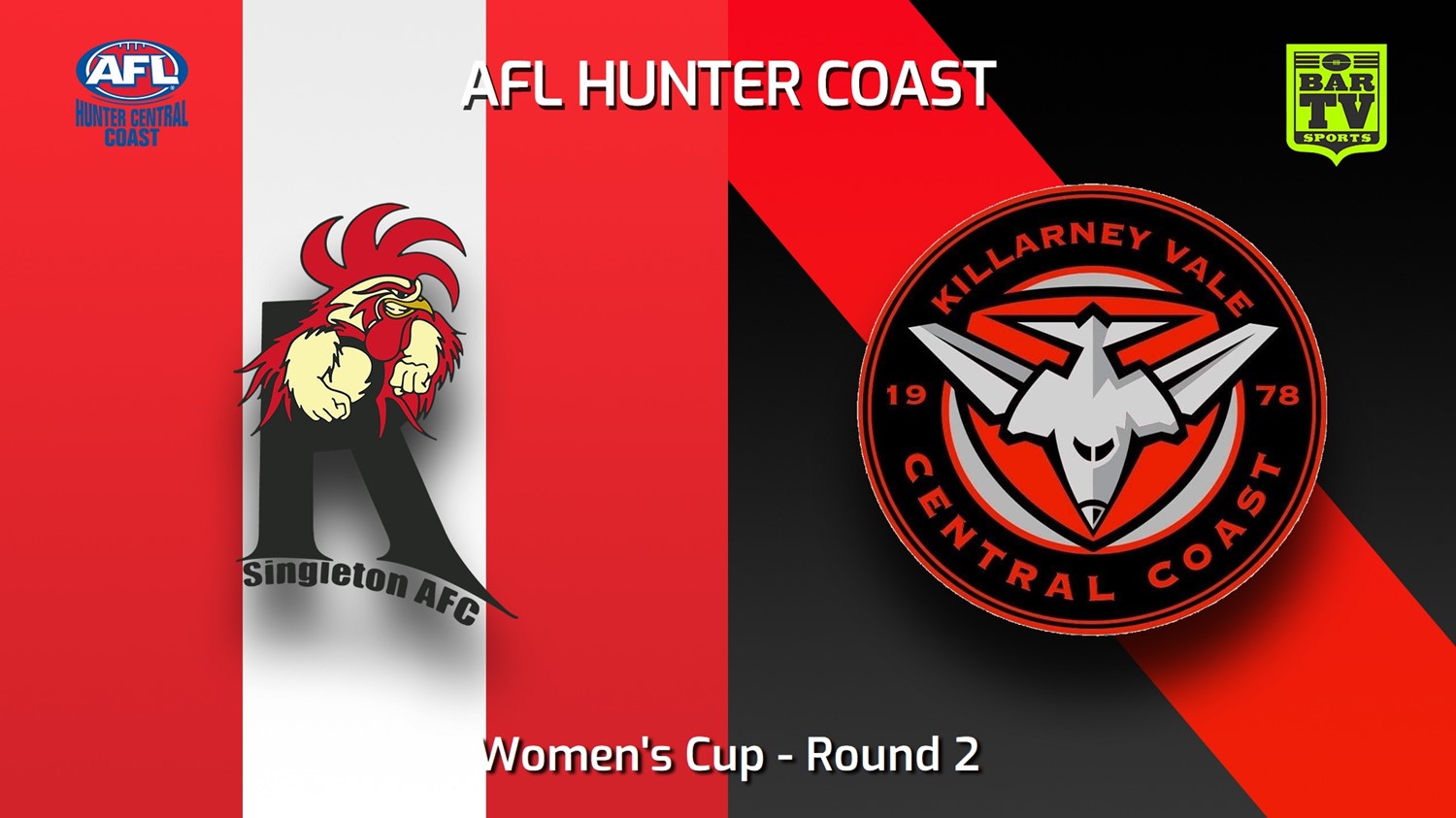 230506-AFL Hunter Central Coast Round 5 - Women's Cup - Singleton Roosters v Killarney Vale Bombers Minigame Slate Image