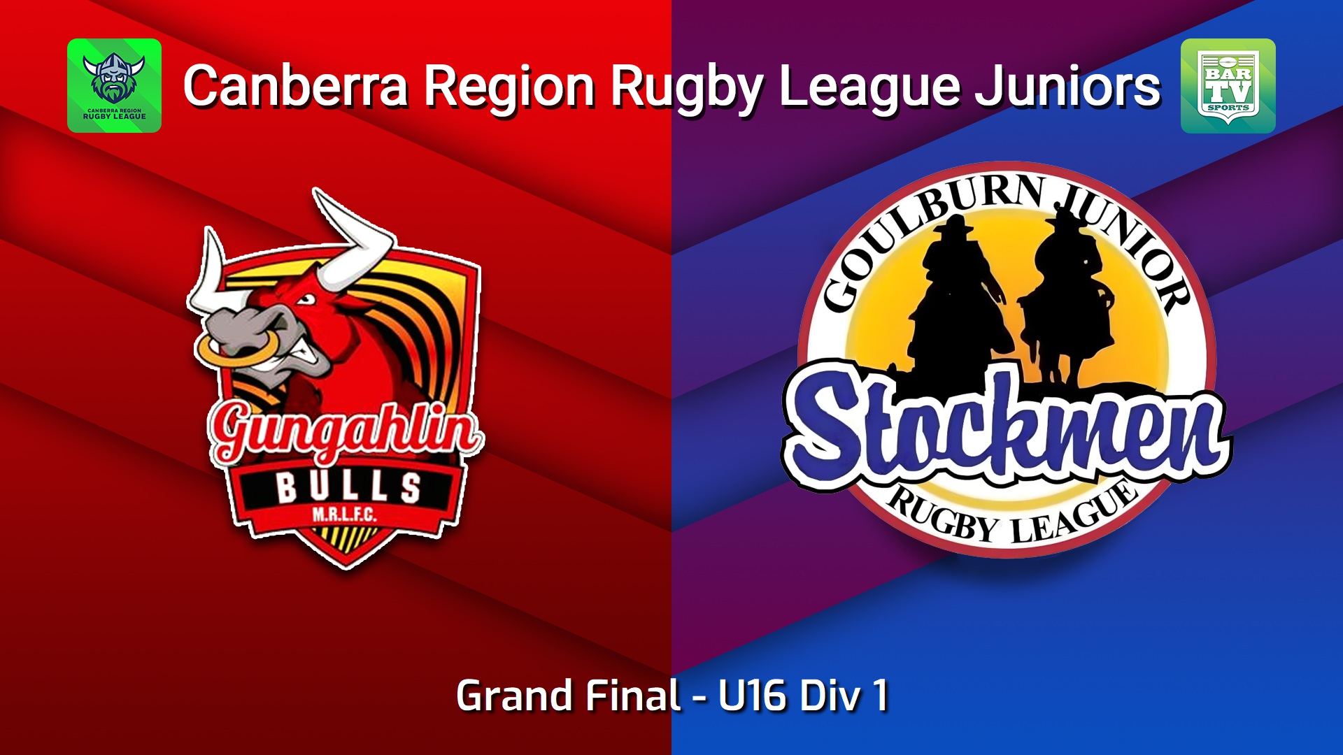 260913-video-Canberra Region Rugby League Juniors Grand Final - U16 Div 1 - Gungahlin Bulls Juniors v Goulburn Junior Stockmen Slate Image