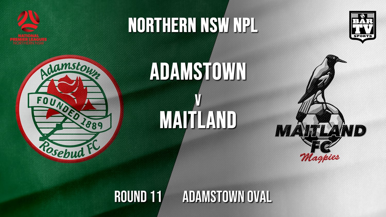 NPL - NNSW Round 11 - Adamstown Rosebud FC v Maitland FC Minigame Slate Image