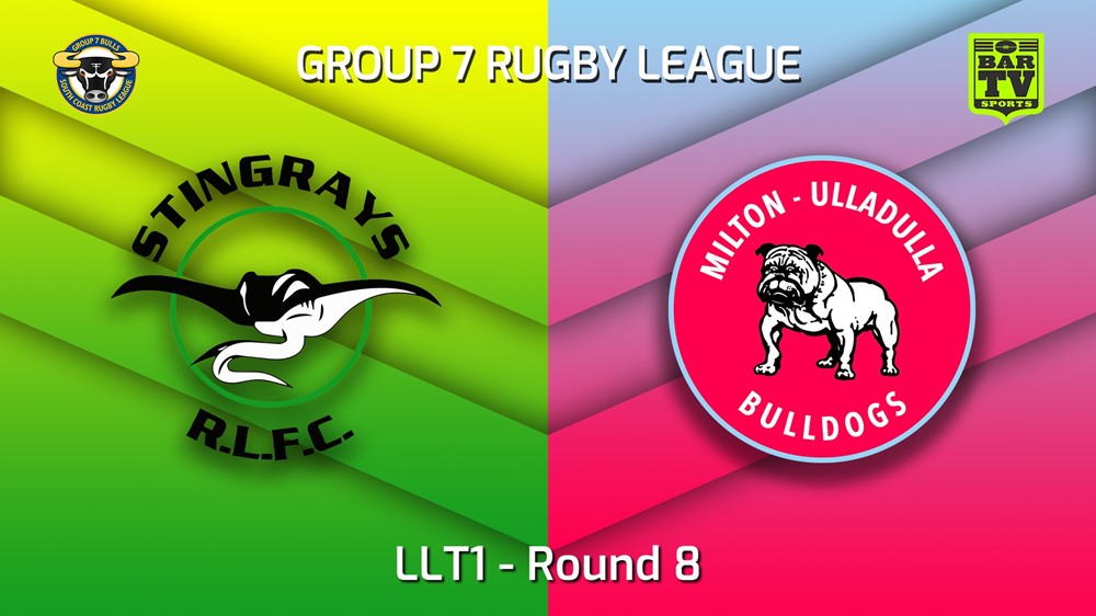 220605-South Coast Round 8 - LLT1 - Stingrays of Shellharbour v Milton-Ulladulla Bulldogs Slate Image