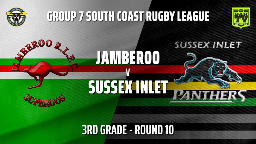 210619-South Coast Round 10 - 3rd Grade - Jamberoo v Sussex Inlet Panthers Slate Image
