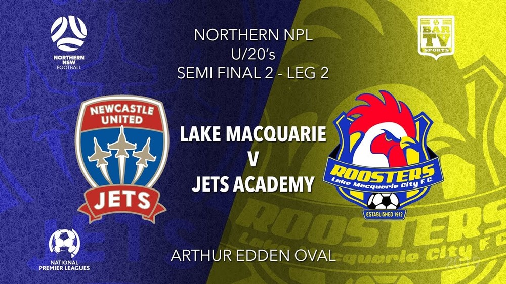 NPL Youth - Northern NSW Semi Final 2 Leg 1 - Lake Macquarie City FC U20 v Newcastle Jets FC U20 Slate Image