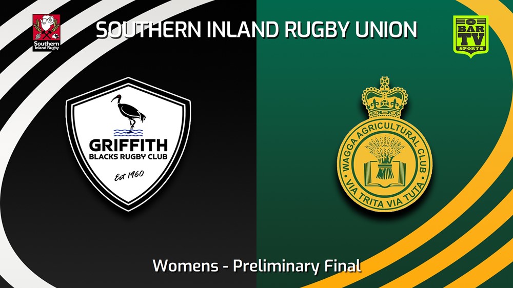 230805-Southern Inland Rugby Union Preliminary Final - Womens - Griffith Blacks v Wagga Agricultural College Slate Image