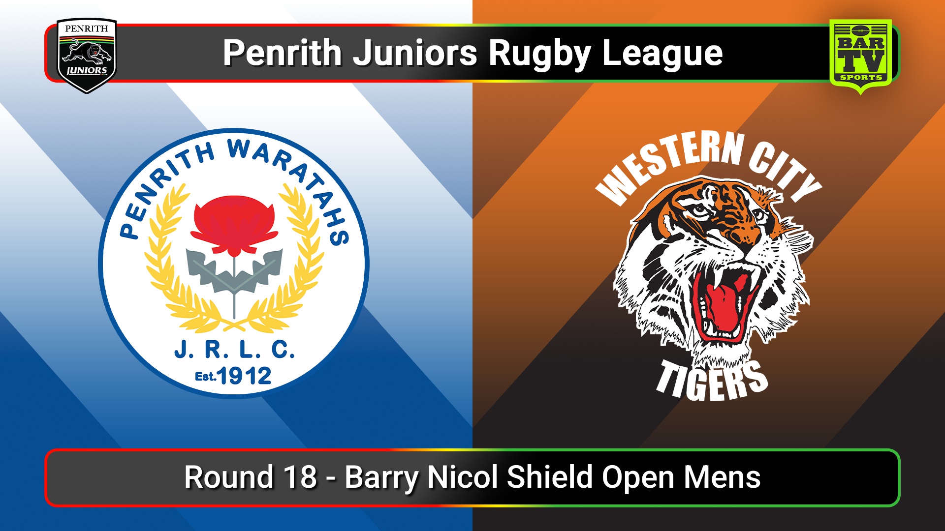 250817-video-Penrith & District Junior Rugby League Round 18 - Barry Nicol Shield Open Mens - Penrith Waratahs v Western City Tigers Slate Image
