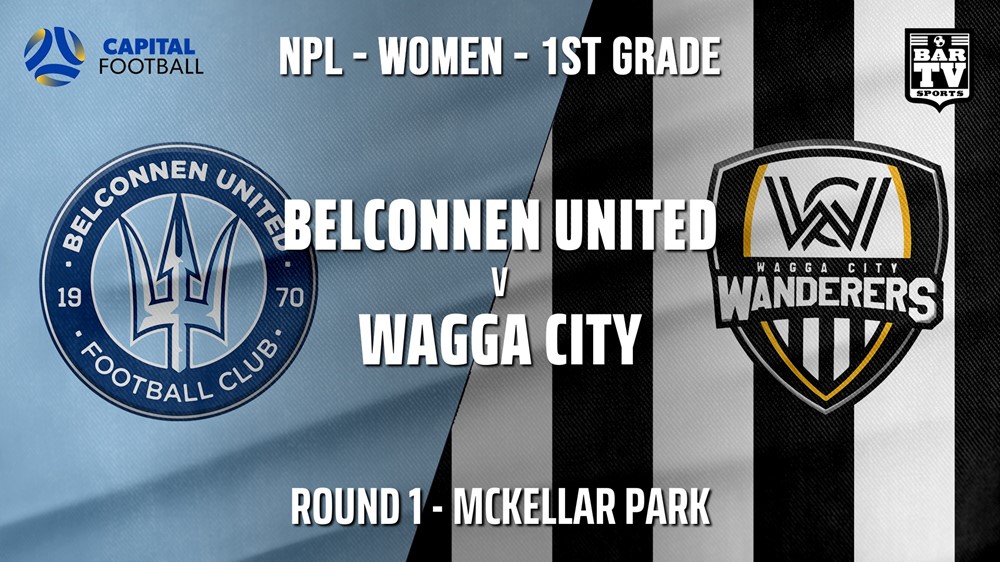 NPLW - Capital Round 1 - Belconnen United (women) v Wagga City Wanderers FC (women) Minigame Slate Image