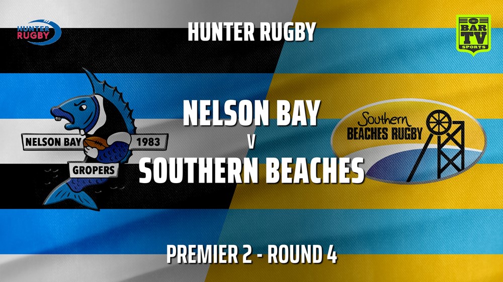 210508-HRU Round 4 - Premier 2 - Nelson Bay Gropers v Southern Beaches Slate Image