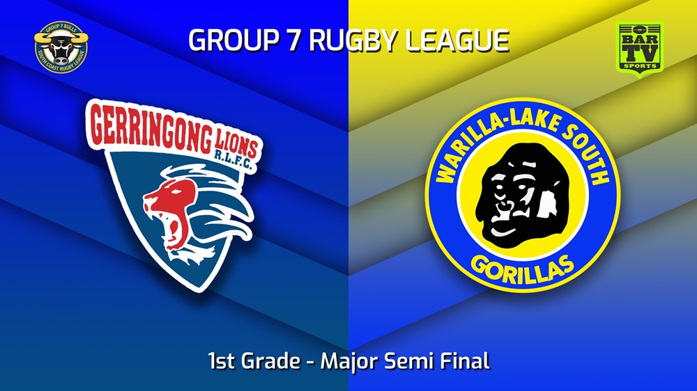 220911-South Coast Major Semi Final - 1st Grade - Gerringong Lions v Warilla-Lake South Gorillas Slate Image