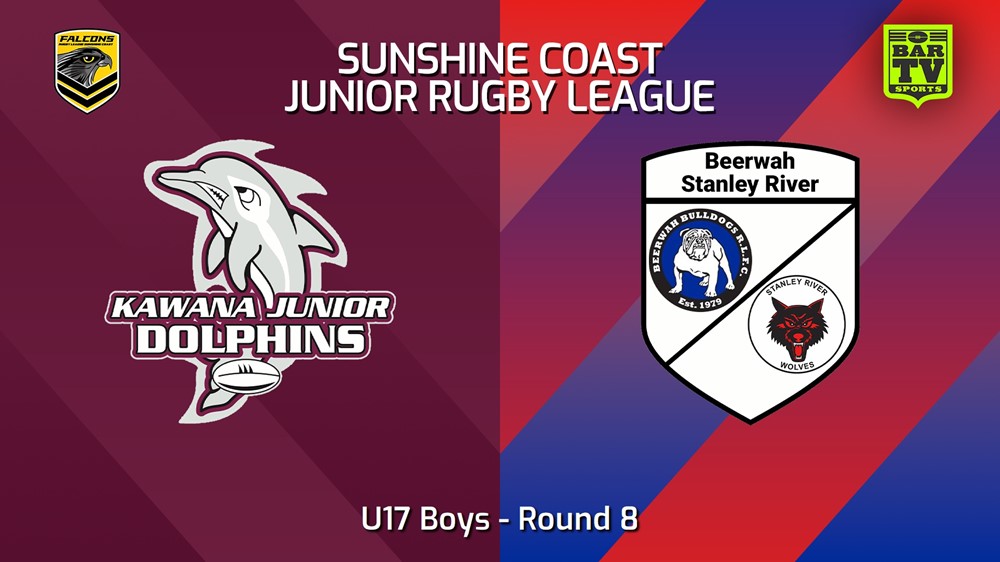240525-video-Sunshine Coast Junior Rugby League Round 8 - U17 Boys - Kawana Dolphins JRL v Beerwah/Stanley River JRL Minigame Slate Image