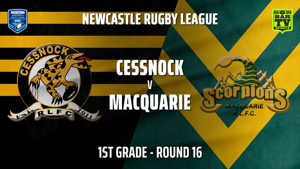 210724-Newcastle Round 16 - 1st Grade - Cessnock Goannas v Macquarie Scorpions Slate Image