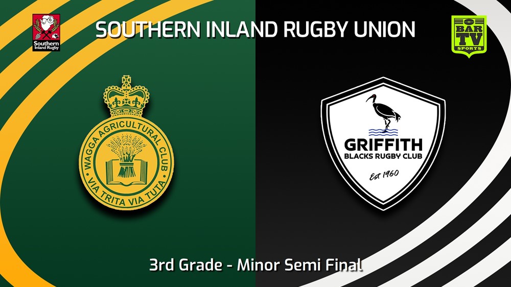 230726-Southern Inland Rugby Union Minor Semi Final - 3rd Grade - Wagga Agricultural College v Griffith Blacks Slate Image