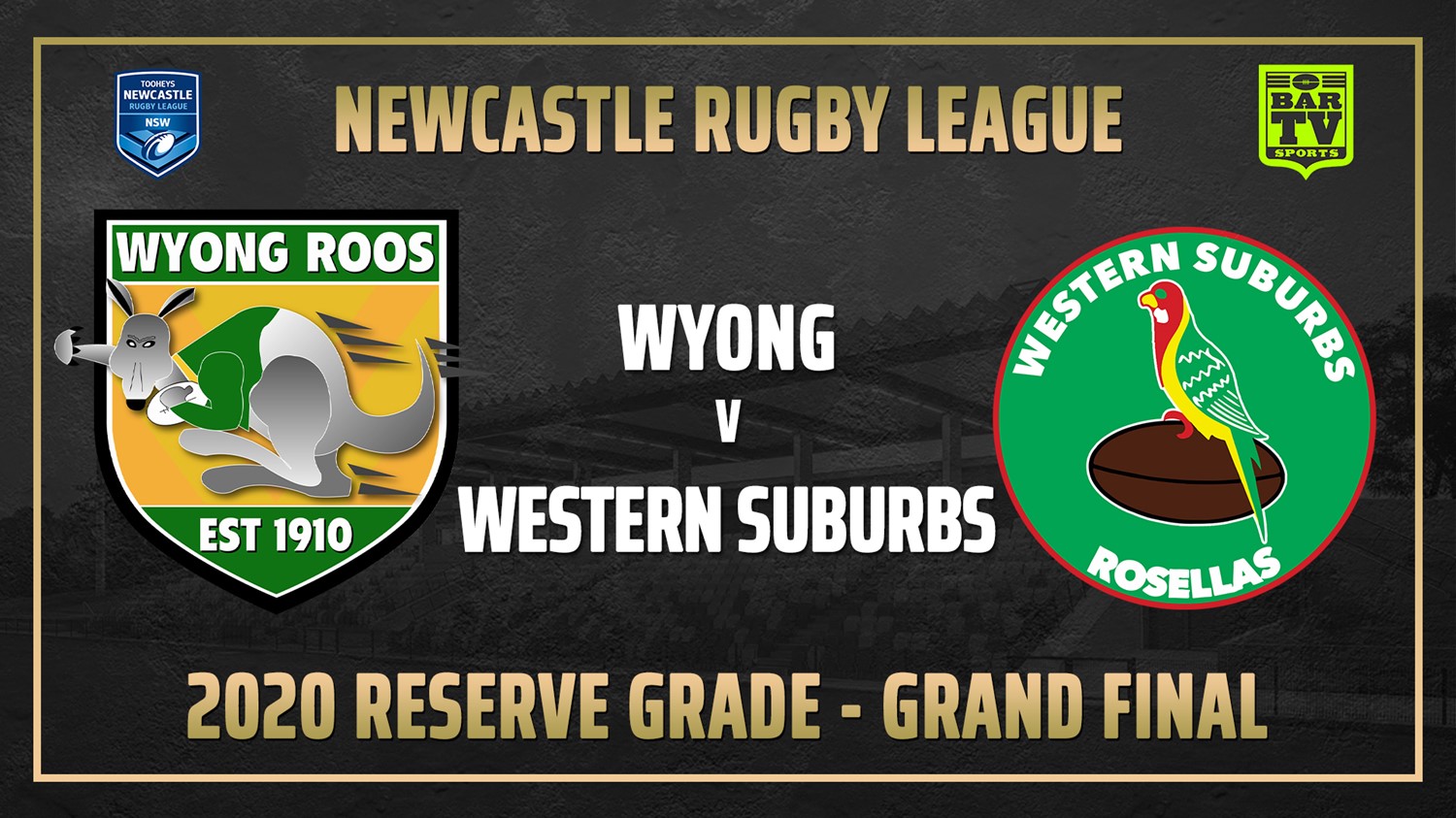Newcastle Rugby League Grand Final - Reserves Grade - Wyong Roos v Western Suburbs Rosellas Slate Image