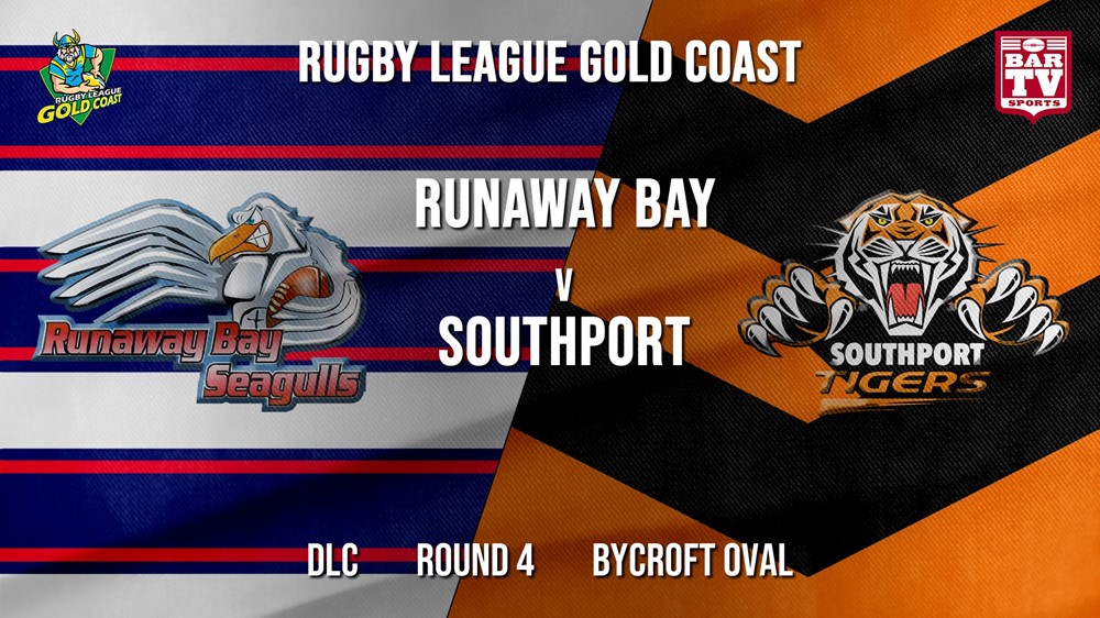 RLGC Round 4 - DLC - Runaway Bay v Southport Tigers Slate Image