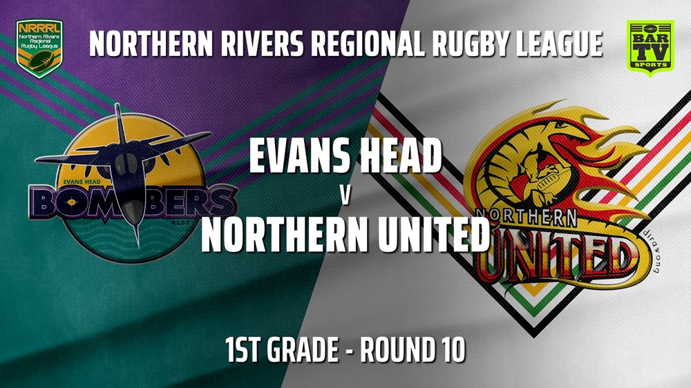 210710-Northern Rivers Round 10 - 1st Grade - Evans Head Bombers v Northern United Slate Image