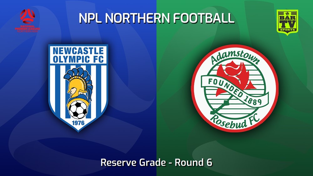 230410-NNSW NPLM Res Round 6 - Newcastle Olympic Res v Adamstown Rosebud FC Res Slate Image