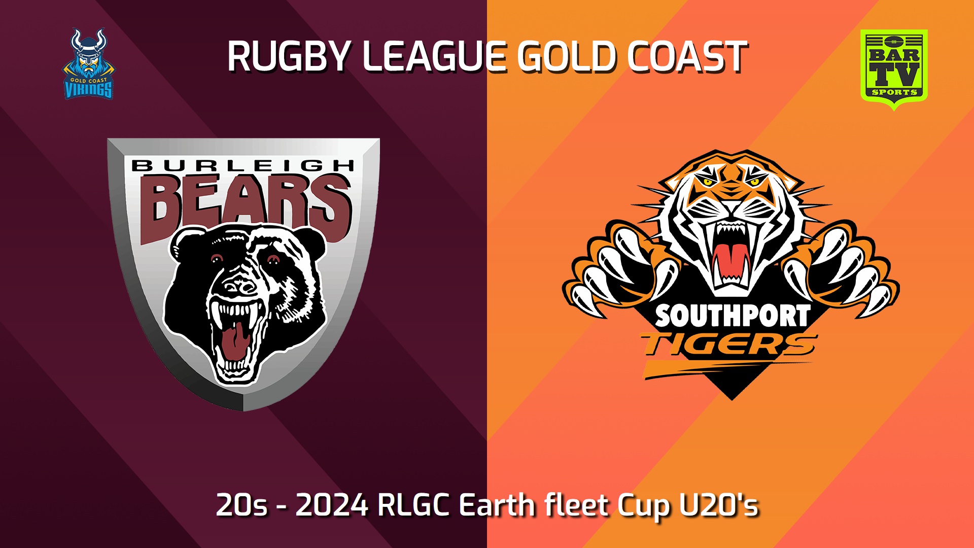 240901-video-Gold Coast 2024 RLGC Earth fleet Cup U20's - 20s - Burleigh Bears v Southport Tigers Slate Image