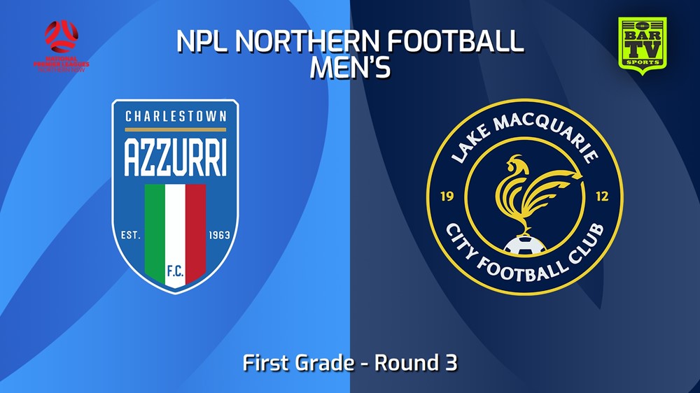 240310-NNSW NPLM Round 3 - Charlestown Azzurri FC v Lake Macquarie City FC Minigame Slate Image