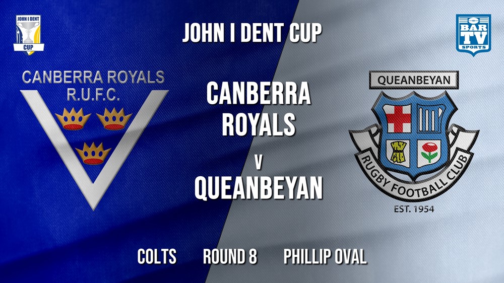 John I Dent Round 8 - Colts - Canberra Royals v Queanbeyan Whites Slate Image