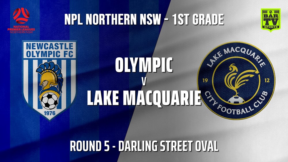 210421-NPL - NNSW Round 5 - Newcastle Olympic v Lake Macquarie City FC Slate Image