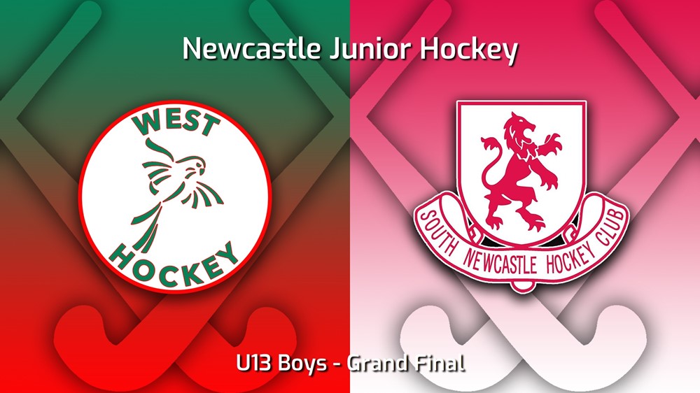 230915-Newcastle Junior Hockey Grand Final - U13 Boys - West Newcastle v South Newcastle Minigame Slate Image