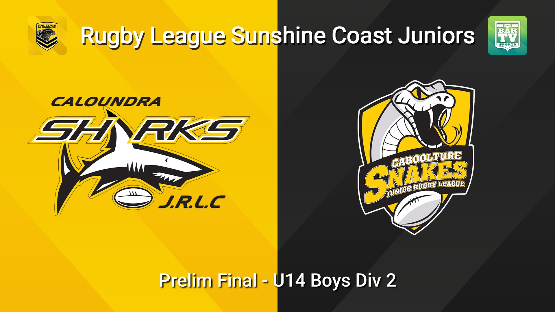 260829-video-Sunshine Coast Junior Rugby League Prelim Final - U14 Boys Div 2 - Caloundra Sharks JRL v Caboolture Snakes JRL Slate Image