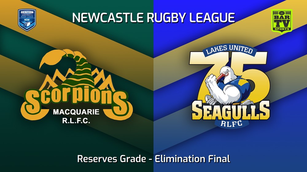 220821-Newcastle Elimination Final - Reserves Grade - Macquarie Scorpions v Lakes United Slate Image