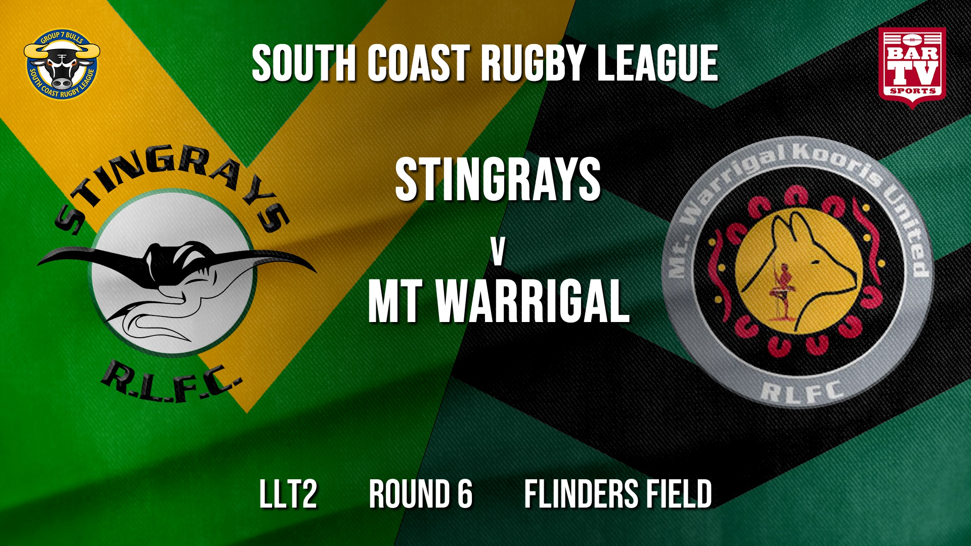 Group 7 RL Round 6 - LLT2 - Stingrays of Shellharbour v Mt Warrigal Kooris Slate Image