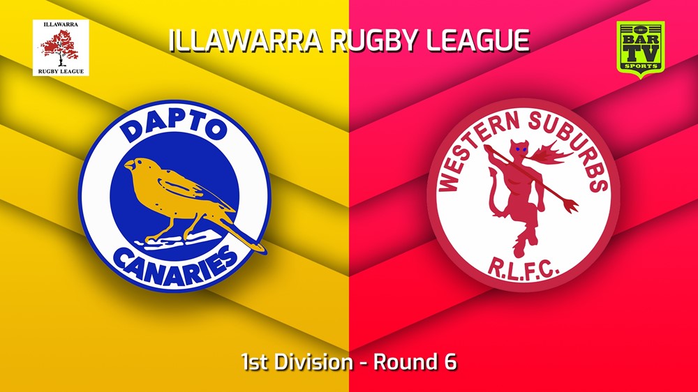 230603-Illawarra Round 6 - 1st Division - Dapto Canaries v Western Suburbs Devils Minigame Slate Image