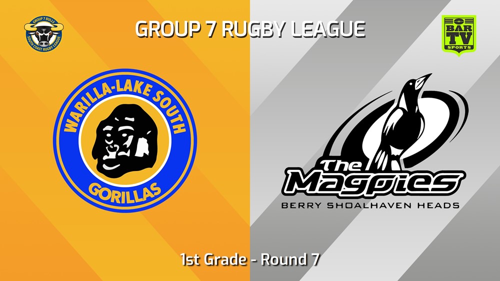 240519-video-South Coast Round 7 - 1st Grade - Warilla-Lake South Gorillas v Berry-Shoalhaven Heads Magpies Slate Image