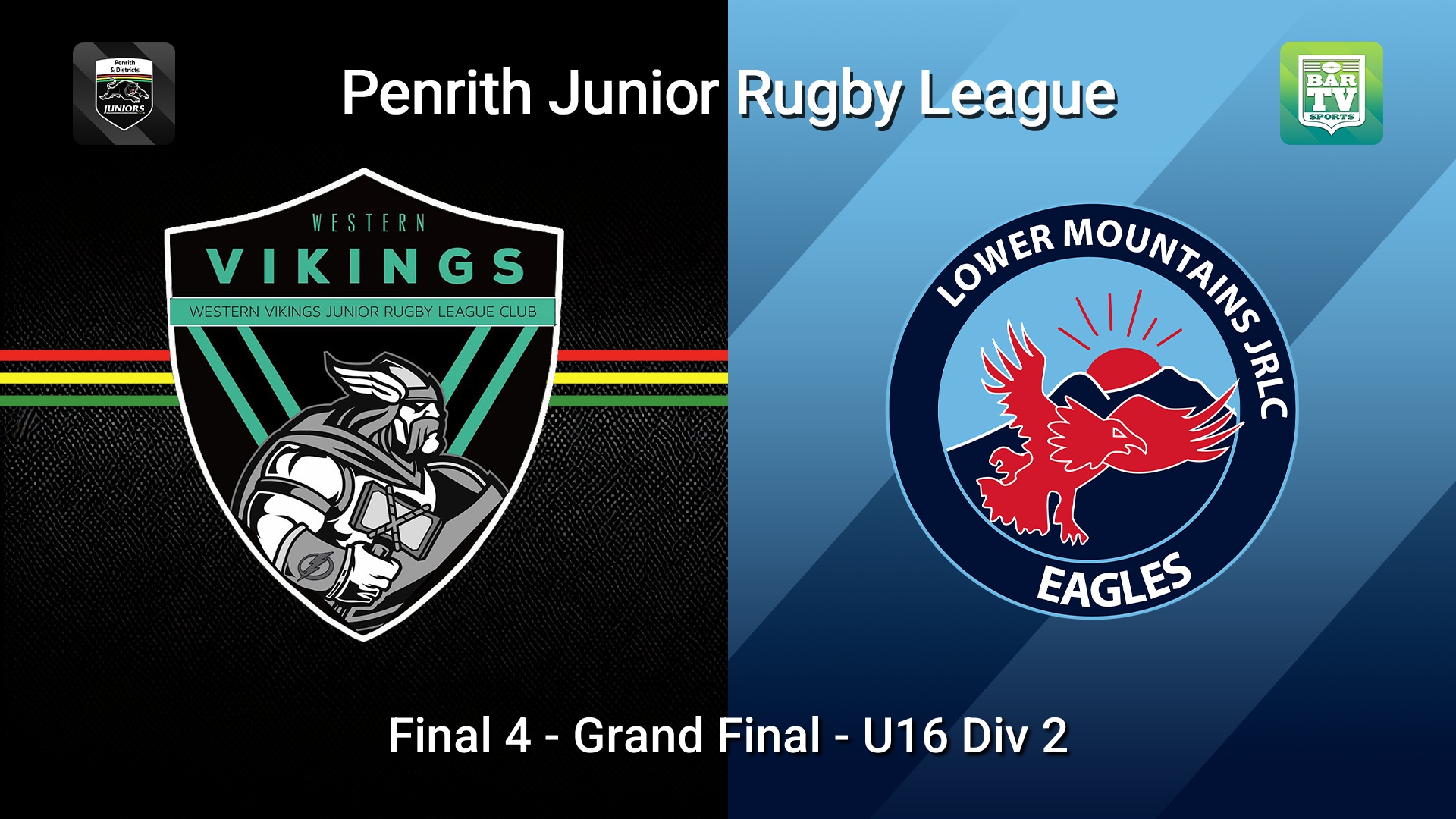 260905-video-Penrith & District Junior Rugby League Final 4 - Grand Final - U16 Div 2 - Western Vikings v Lower Mountains Slate Image
