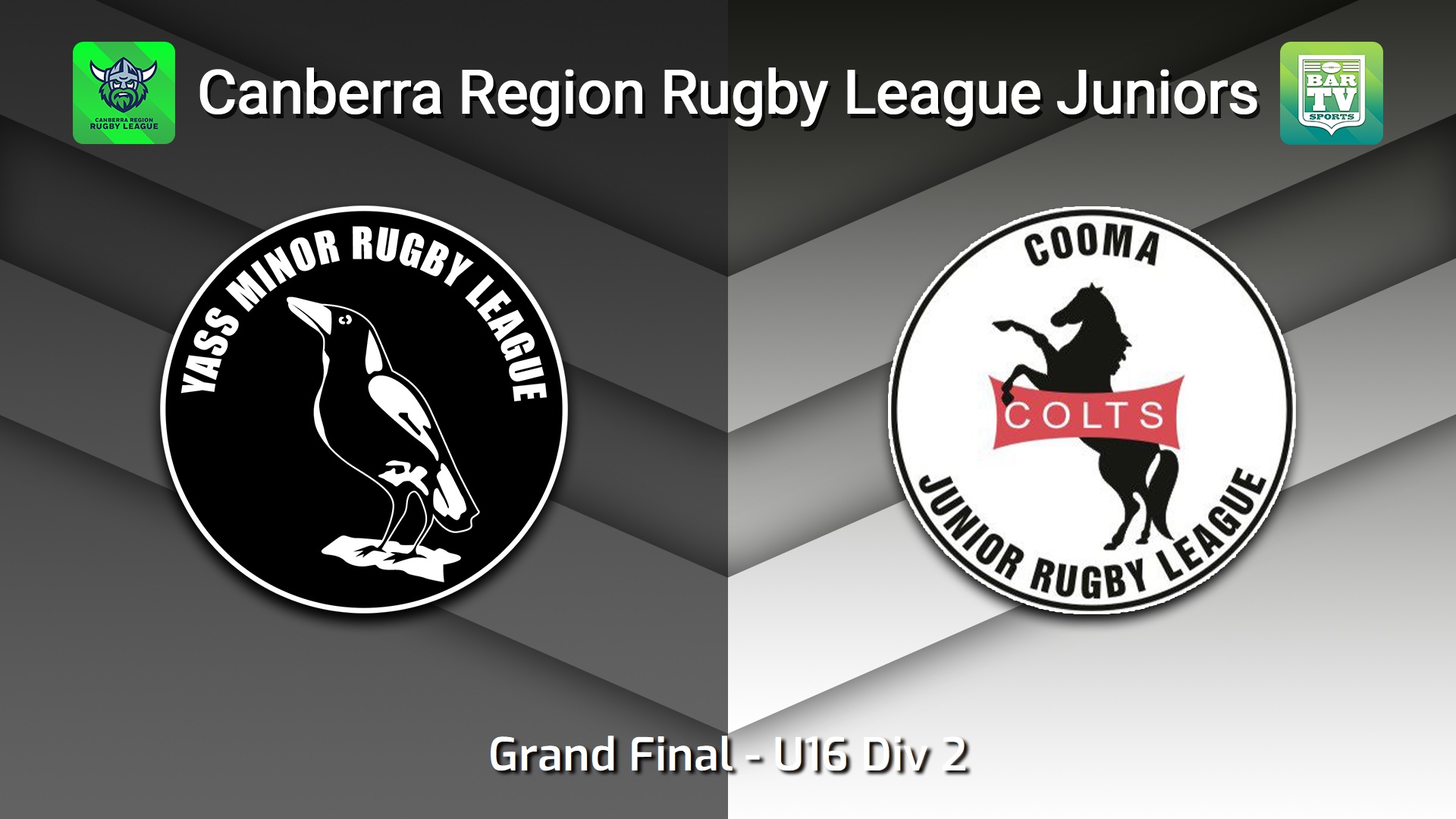 260913-video-Canberra Region Rugby League Juniors Grand Final - U16 Div 2 - Yass Magpies Juniors v Cooma Colts Juniors Slate Image