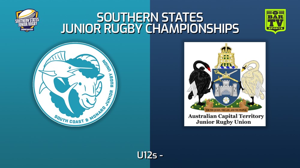230712-Southern States Junior Rugby Championships U12s - South Coast-Monaro v ACTJRU Minigame Slate Image