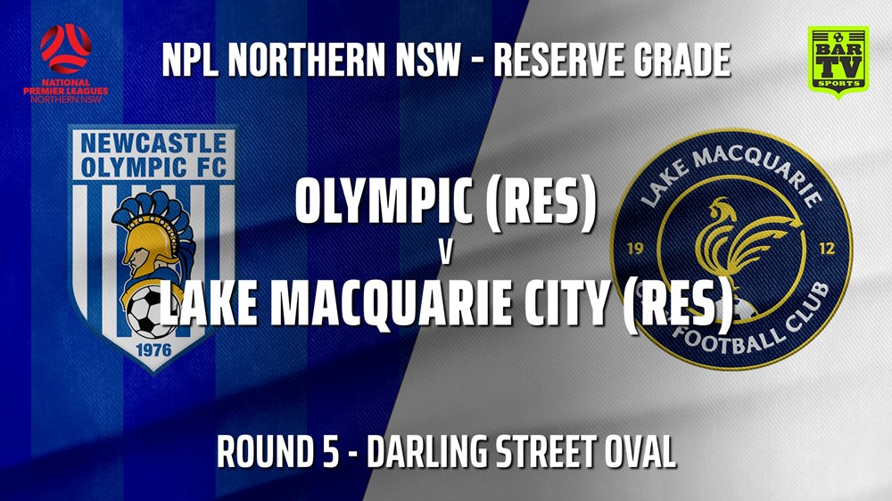 210421-NPL NNSW RES Round 5 - Newcastle Olympic v Lake Macquarie City FC Slate Image