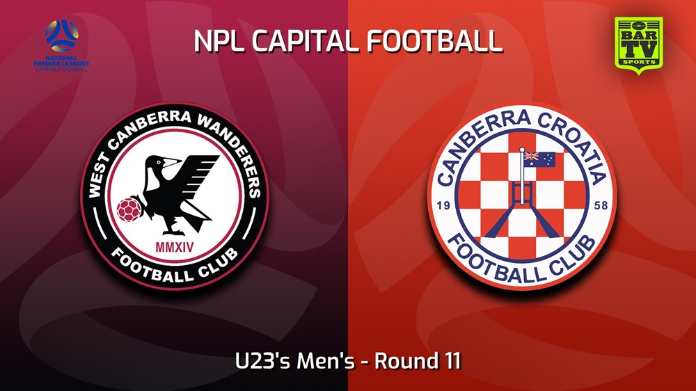 230617-Capital NPL U23 Round 11 - West Canberra Wanderers U23s v Canberra Croatia FC U23 Slate Image