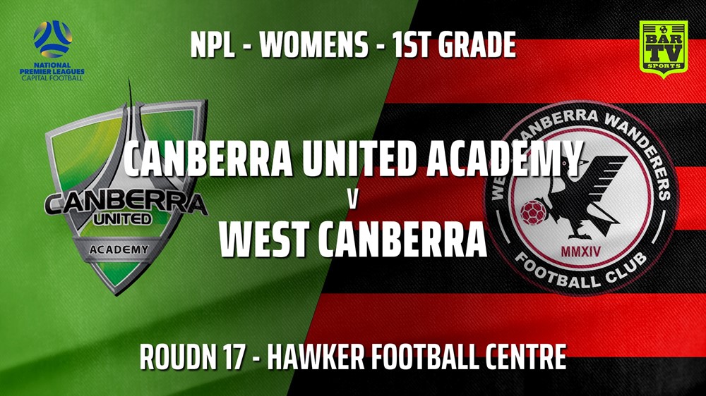 MINI GAME: Capital Womens Roudn 17 - Canberra United Academy v West Canberra Wanderers FC (women) Slate Image