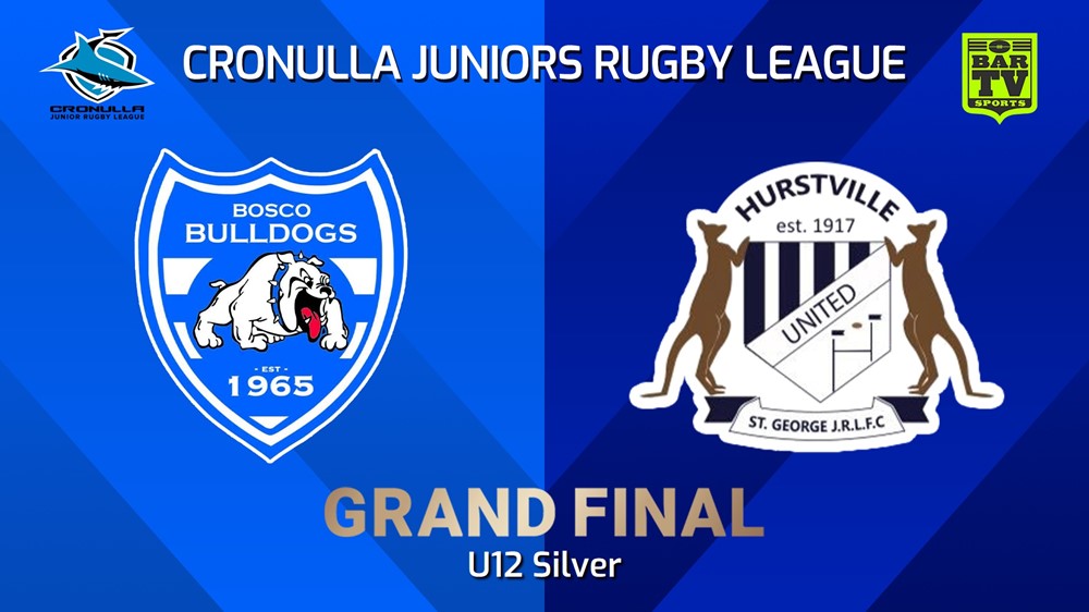 240831-video-Cronulla Juniors Grand Final - U12 Silver - St John Bosco Bulldogs v Hurstville United  Slate Image