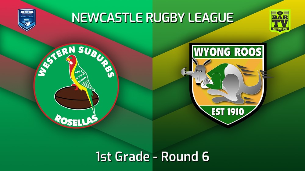 220430-Newcastle Round 6 - 1st Grade - Western Suburbs Rosellas v Wyong Roos Slate Image
