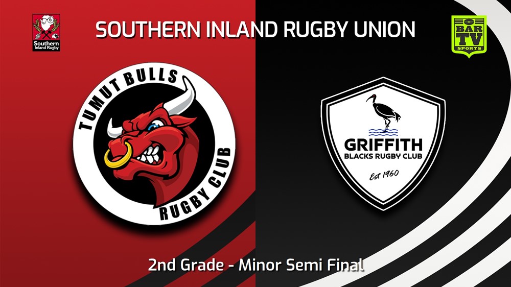 230729-Southern Inland Rugby Union Minor Semi Final - 2nd Grade - Tumut Bulls v Griffith Blacks Slate Image