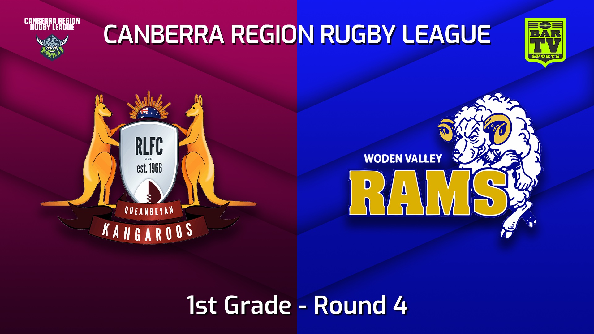 220430-Canberra Round 4 - 1st Grade - Queanbeyan Kangaroos v Woden Valley Rams Slate Image