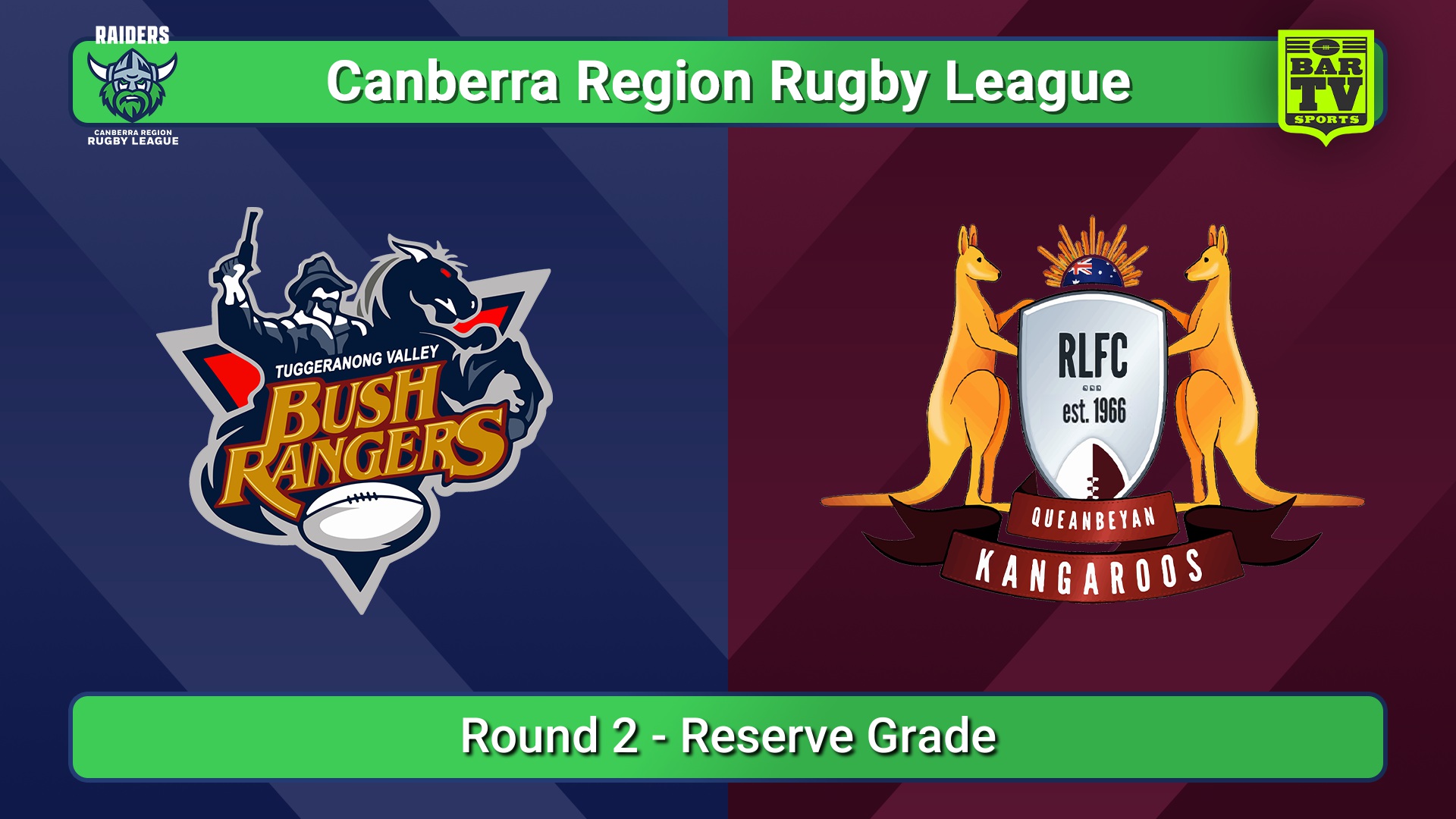 250412-video-Canberra Round 2 - Reserve Grade - Tuggeranong Bushrangers v Queanbeyan Kangaroos Slate Image