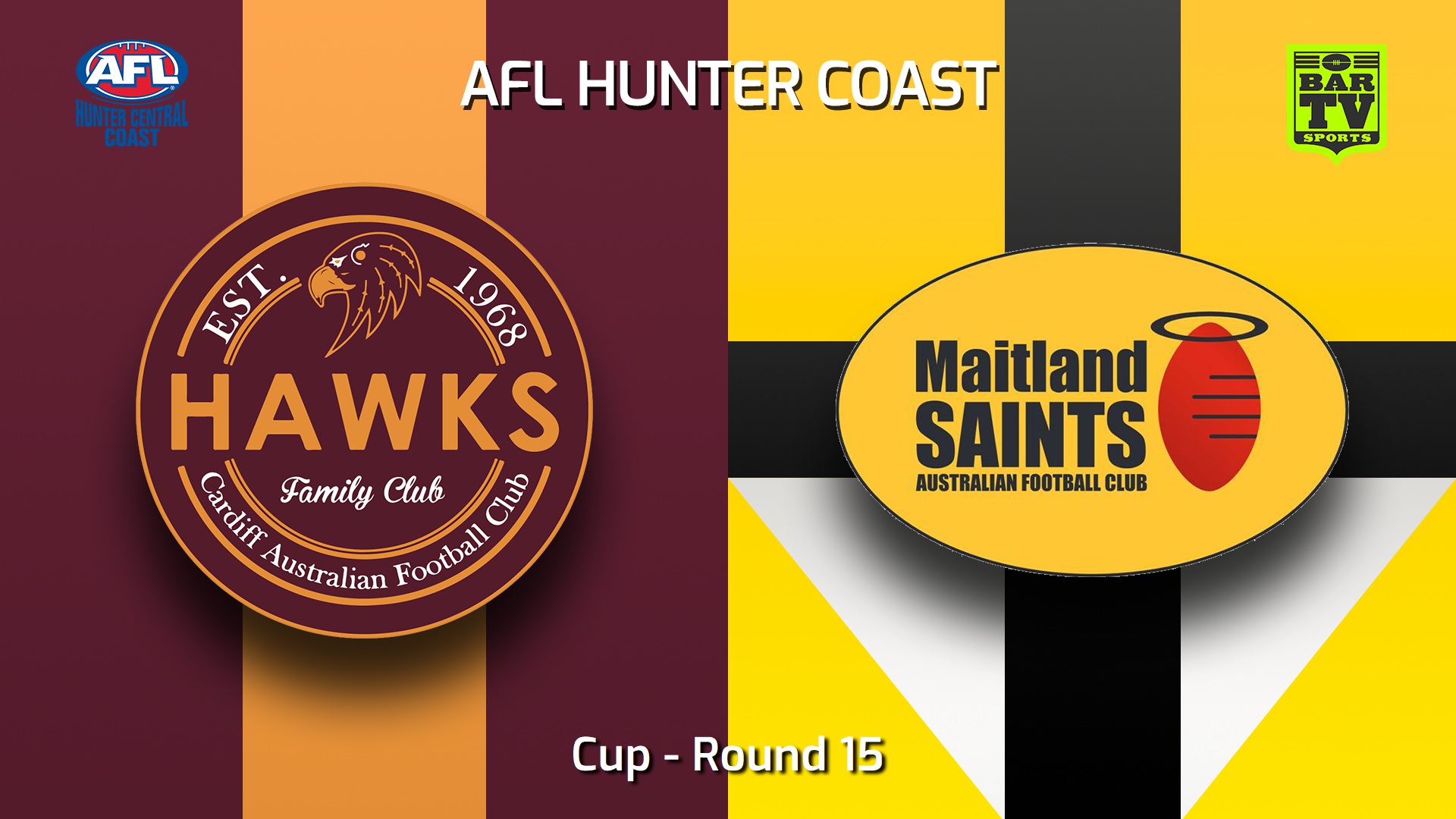 240713-video-AFL Hunter Central Coast Round 15 - Cup - Cardiff Hawks v Maitland Saints Minigame Slate Image