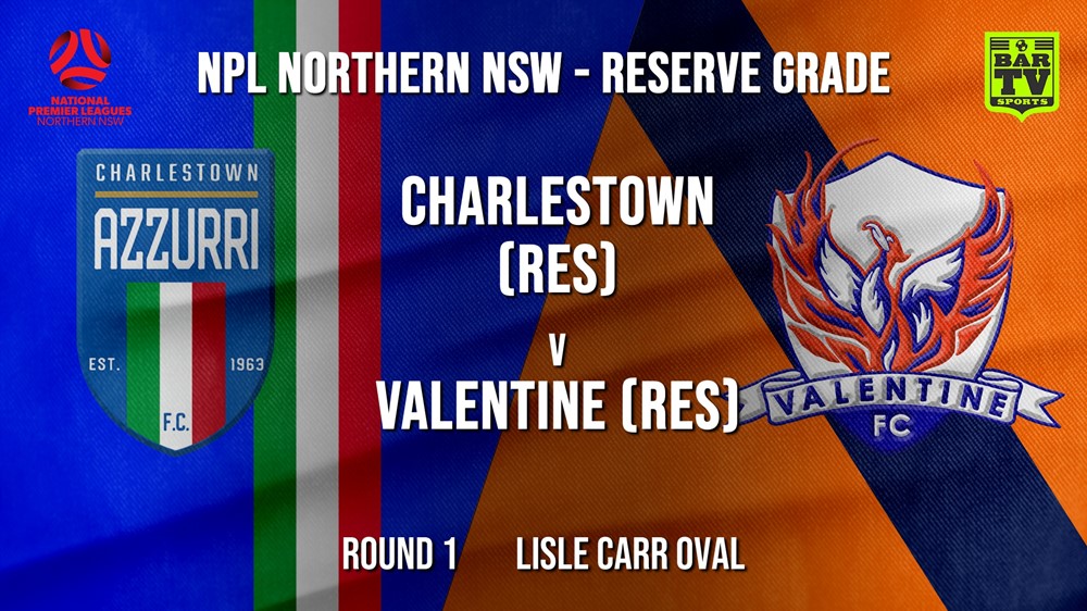 NPL NNSW RES Round 1 - Charlestown Azzurri FC (Res) v Valentine Phoenix FC (Res) Slate Image