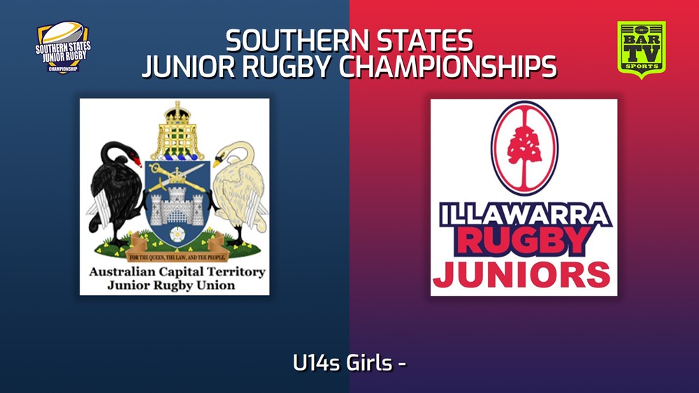 230712-Southern States Junior Rugby Championships U14s Girls - ACTJRU v Illawarra Rugby Minigame Slate Image