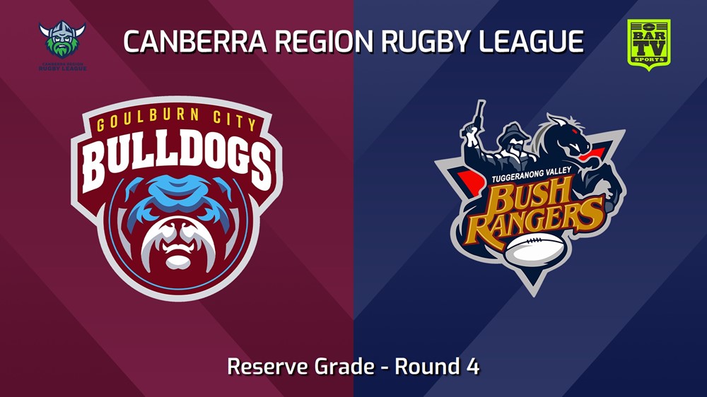 240427-video-Canberra Round 4 - Reserve Grade - Goulburn City Bulldogs v Tuggeranong Bushrangers Slate Image