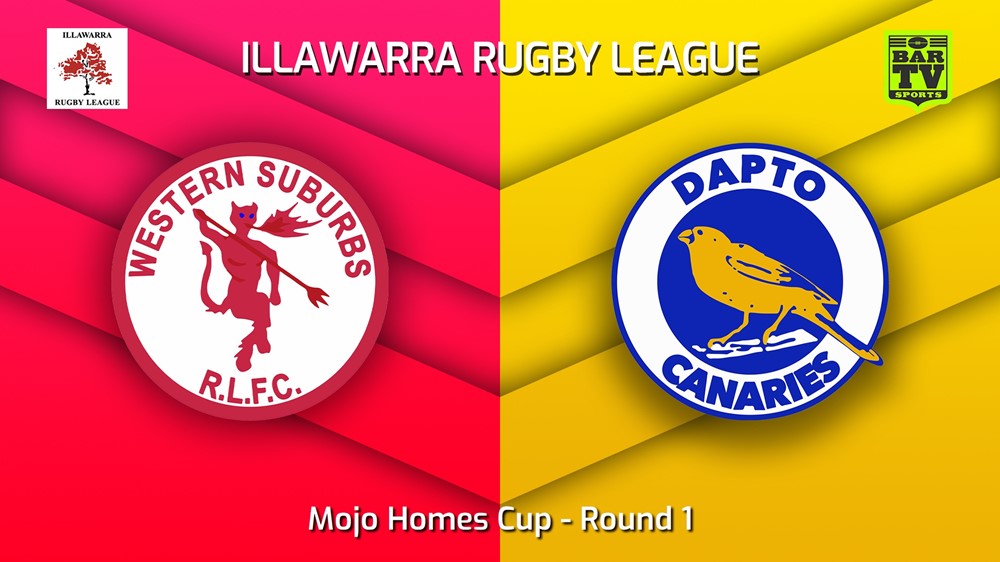230422-Illawarra Round 1 - Mojo Homes Cup - Western Suburbs Devils v Dapto Canaries Slate Image