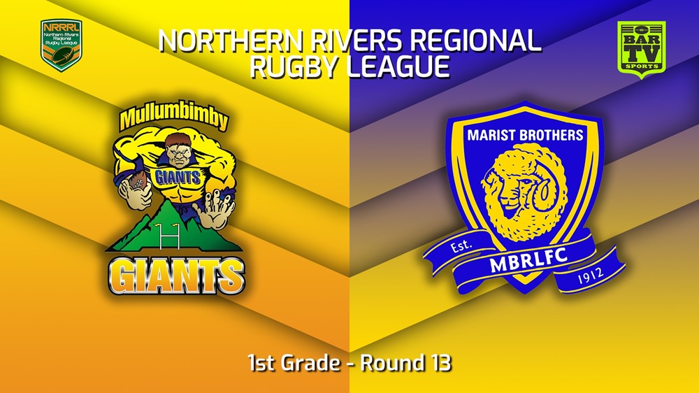 230716-Northern Rivers Round 13 - 1st Grade - Mullumbimby Giants v Lismore Marist Brothers Minigame Slate Image