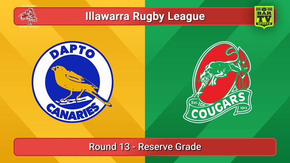 250809-video-Illawarra Round 13 - Reserve Grade - Dapto Canaries v Corrimal Cougars Slate Image