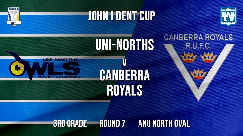 John I Dent Round 7 - 3rd Grade - UNI-Norths v Canberra Royals Slate Image