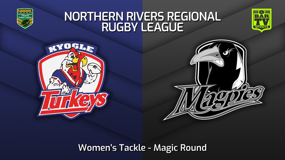 220709-Northern Rivers Magic Round - Women's Tackle - Kyogle Turkeys v Lower Clarence Magpies Slate Image