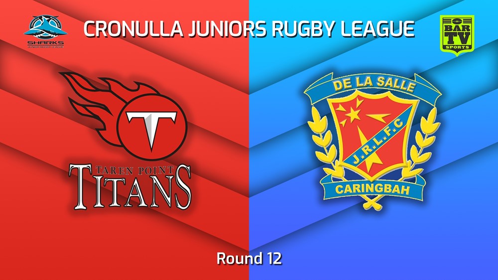 230716-Cronulla Juniors Round 12 - U14 Silver - Taren Point Titans v De La Salle (1) Minigame Slate Image